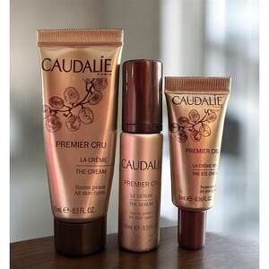 CAUDALIE PREMIER CRU The Cream 15 ml + The Eye Cream 5 ml + The Serum 10 ml NWOB